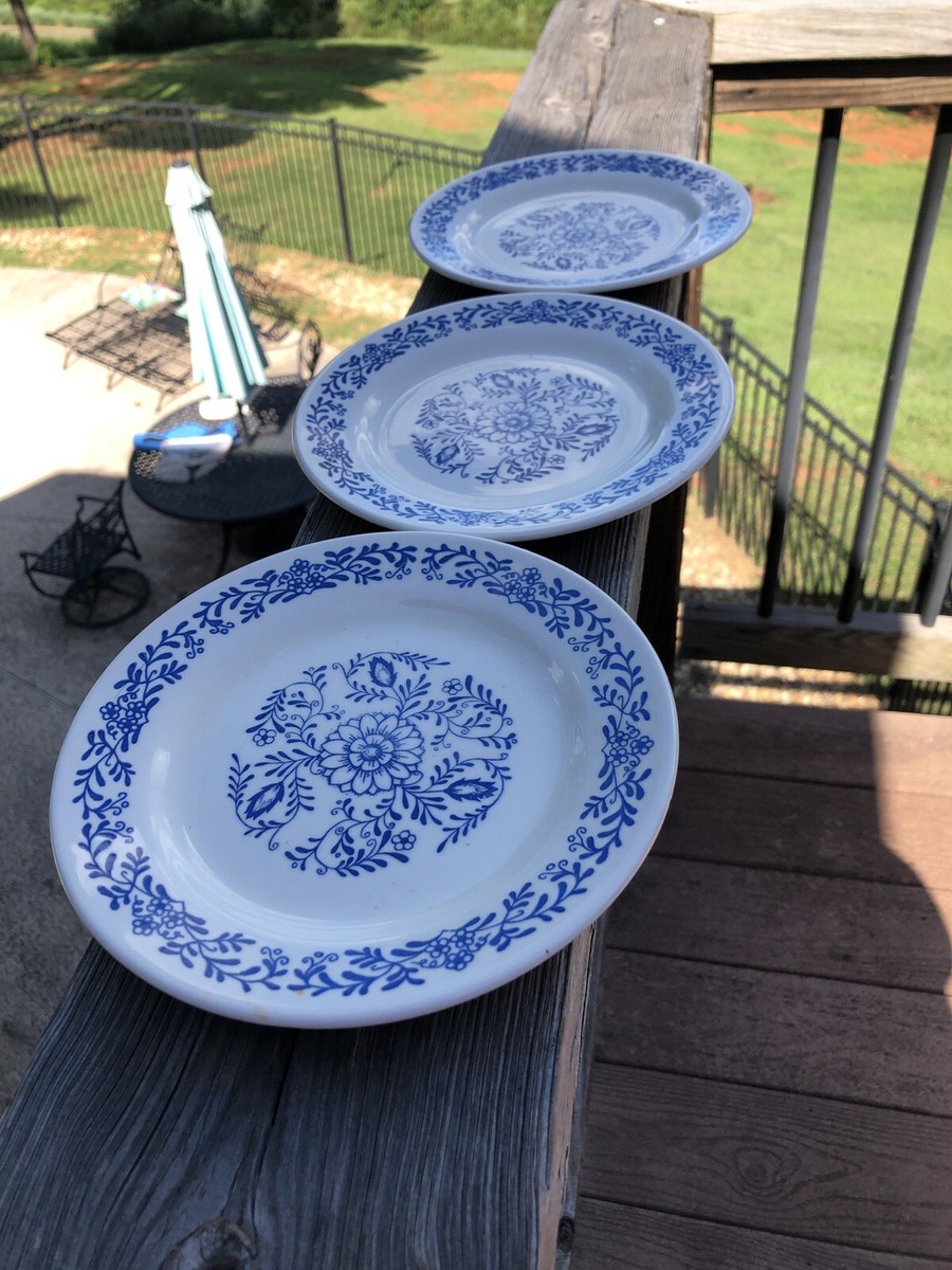 Oxford Brazil Blue Flower Salad Plates 7 1/2