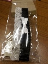 Black ribbon lace petite garter by Hortense B. Hewitt 73002, Black Garter