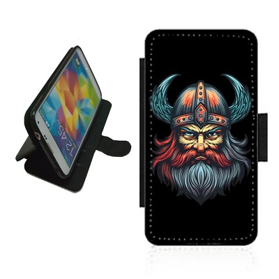 Viking Phone Wallet Handyhülle für iPhone Samsung Flip Cover VIK1