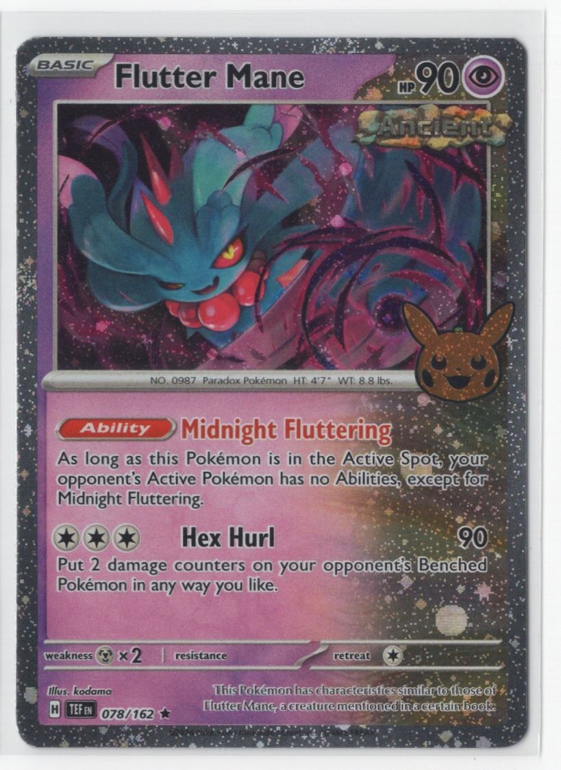 Pokemon Trick or Trade 2024 - Flutter Mane TEF 078/162 Cosmos Holo
