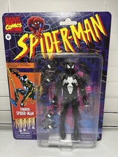 Marvel Legends Retro Symbiote Spider-Man Hasbro 100  Authentic