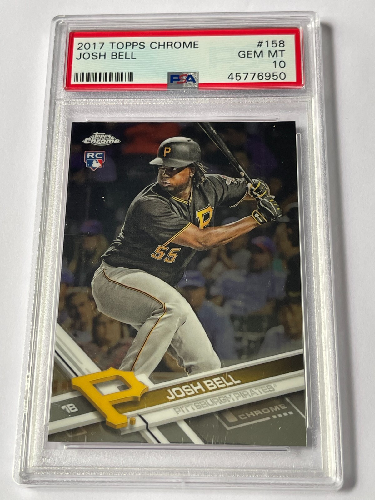 2017 Topps Chrome Rookie Card Josh Bell #158 RC PSA 10 Pirates Marlins B