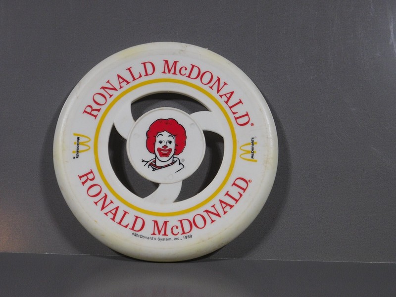 Ronald McDonald Open-ring Frisbee  8 3/16 inch Diameter McDonald's System 1980