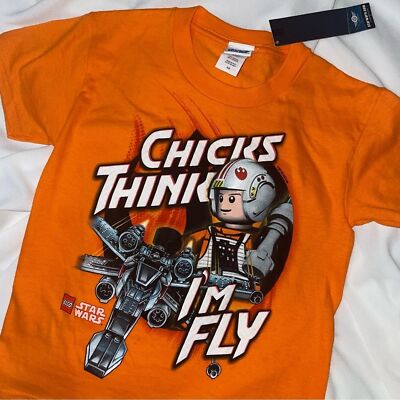 Star Wars Lego Chicks Think Fly Juvenile T-Shirt 5/6 boys size
