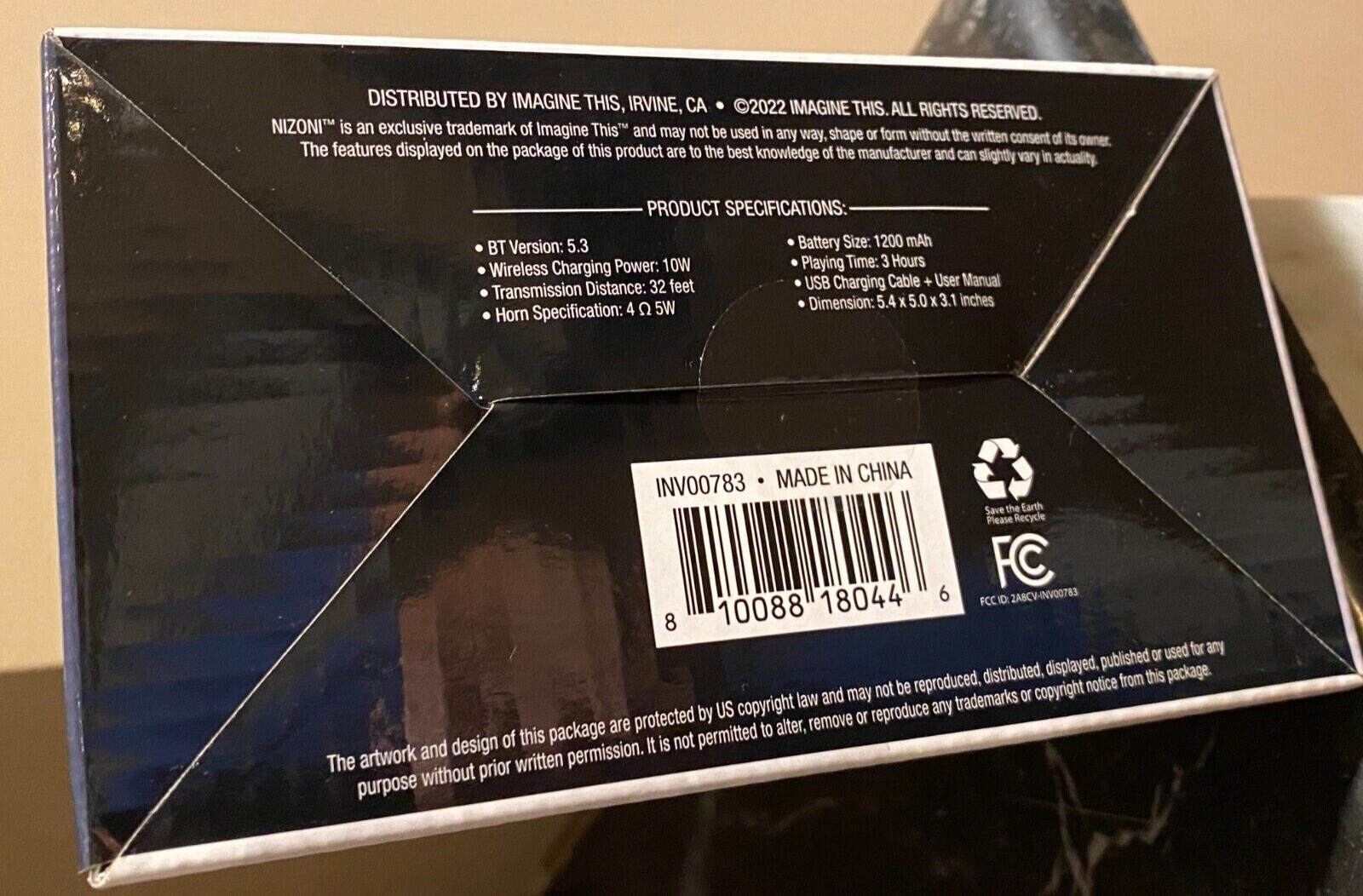 NIZONI WIRELESS CHARGING DUAL ALARM CLOCK Speaker Radio Charges