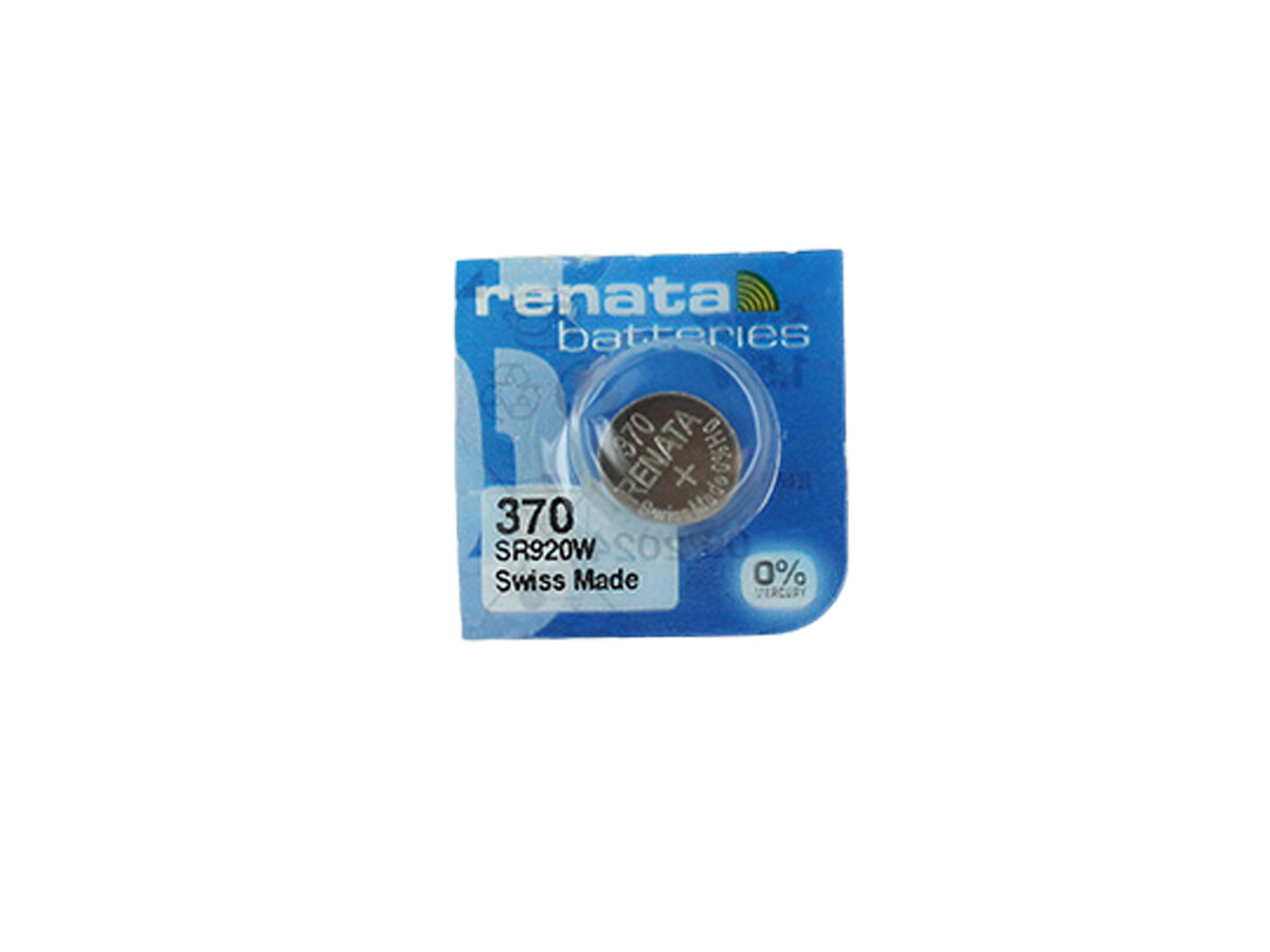 Batteria Renata 370 SR920W - 1,55V, Made In Switzerland, Argento