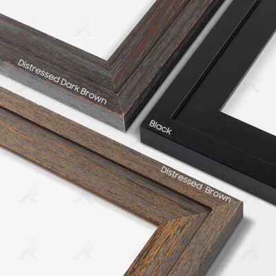 Wood Poster Frame Display Pictures with Mat or without Mat Wall Gallery