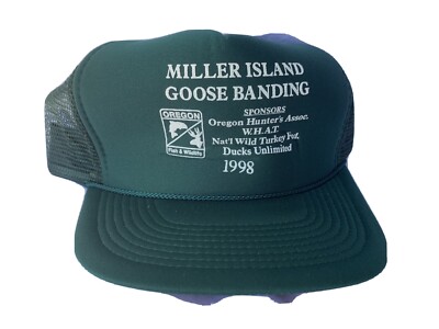 RARE VintageOregon Fish Wildlife Miller Island Goose Banding  Project Hat