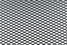 Griglia sportiva rete 100x30 maglia rombo 9x5mm Alluminio nero