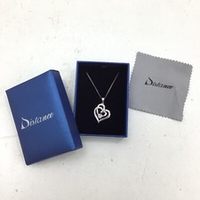 5925 Sterling Silver I Love You To The Moon And Back Pendant Necklace W/Box