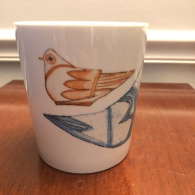 VGC Crate & Barrel "Early Bird" Coffee Mug Birds Design 16 oz | eBay