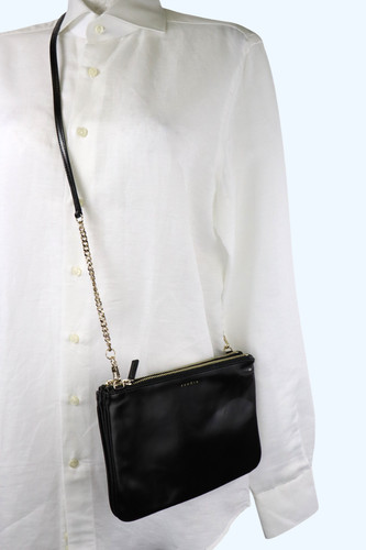 SANDRO Addict Bag Womens One Size Black Leather Chain Crossbody