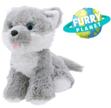 WOLF SOFT TOY PLUSH ANIMAL KINGDOM CUTE CUDDLY TOYS FURRY PLANET ZOO DOG 21CM