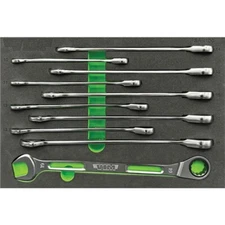 10 PC. SLIM ANGLED RATCHETING WRENCH SET VIMSAR100 Brand New!