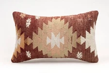 Decorative Pillow Cover, 12x20 in, Kilim Pillow, Turkish Pillow, Sofa Cushion