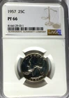 1957 25c Washington Proof Silver Quarter Dollar NGC PF66