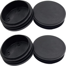 4PCS 76Mm 3 Inch round Plastic Plug, round Black Plastic End Cap, Pipe Tubing