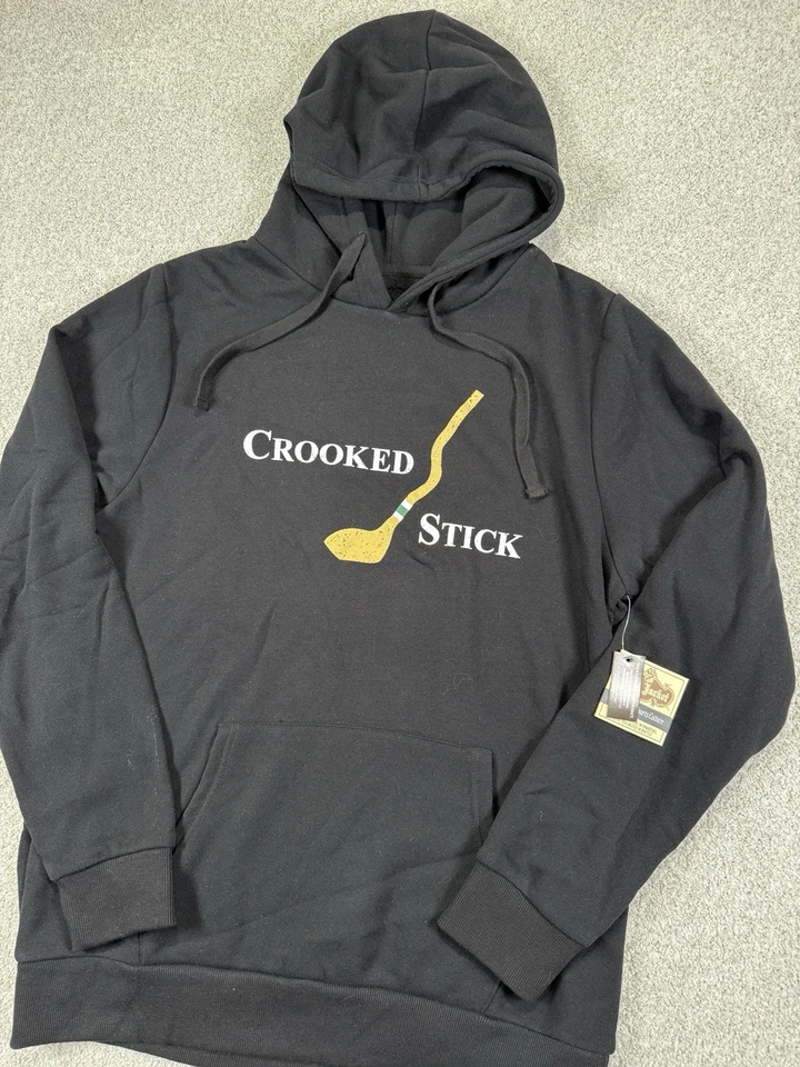 NUEVO PGA Crooked Stick Golf Negro Logo Sudadera con Capucha Para Hombre Talla Pequeña Foto 2 de 4