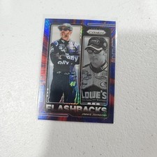 2021 Panini Prizm Flashbacks Red & Blue Hyper Prizm Jimmie Johnson #71