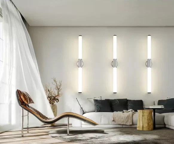 Solange 40,5 pulgadas Tocador integrado LED cromado 1 luz con pantalla de vidrio blanco ópalo Foto 3 de 4