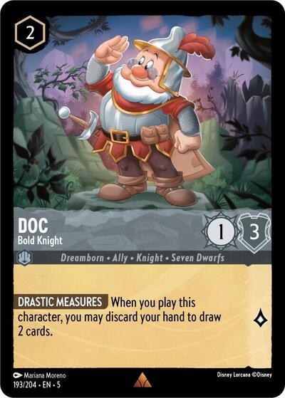 Doc - Bold Knight   193/204 Lorcana NM  - Shimmering Skies