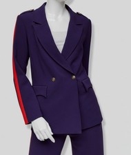Disney Women's Blue Minnie Majorette Double-Breasted Blazer Suit Jacket Size 14