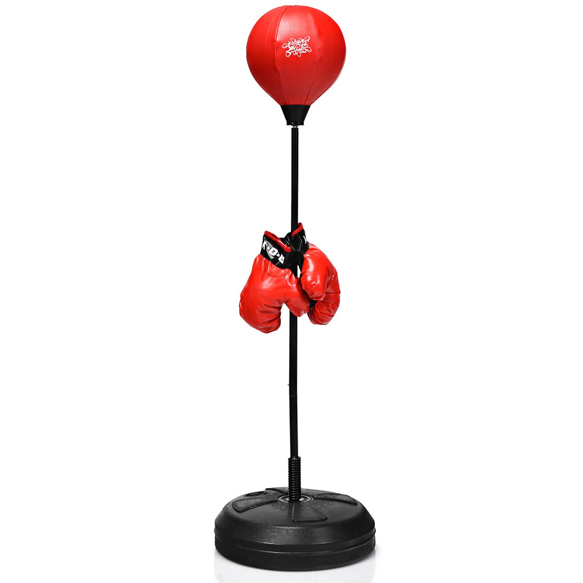 Boxing Punching Bag w/ Height Adjustable Stand Gloves Teenagers & Adults