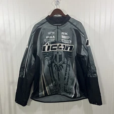 Icon Threshold 2 Men 3XL  Black Gray Motorsport Motorcycle Jacket Elbow Panels