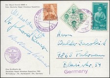 Nepal Deutsche Himalaya-Expedition, Mit Postl&auml;ufer Basecamp, Kathmandu 16.6.1965