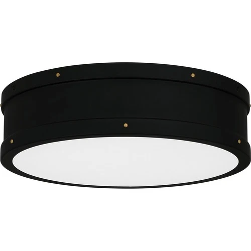 Matte Black LED Flush Mount from the Quoizel Fixture Collection - Picture 2 of 7