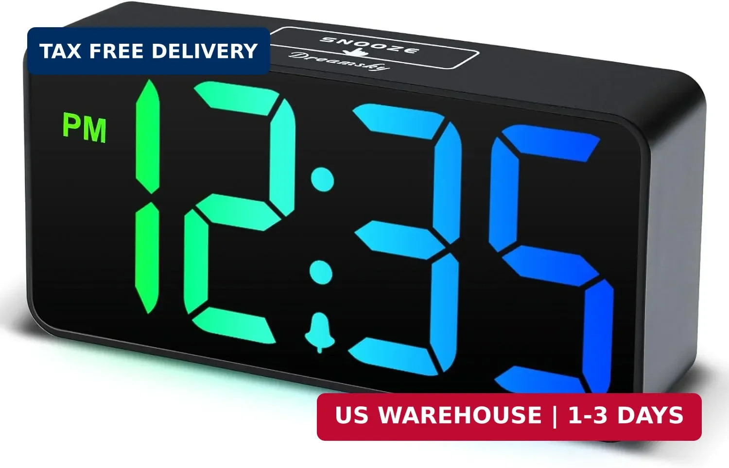 Dream Sky Small Digital Alarm Clock for Bedroom, RGB Kids Alarm Clock Boys featured image