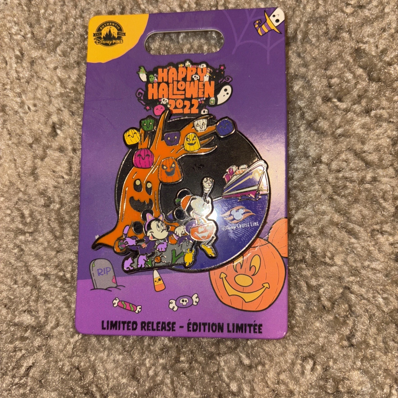 DCL Cruise Line 2022 Happy Halloween Mickey Minnie Mouse Disney Pin 171968