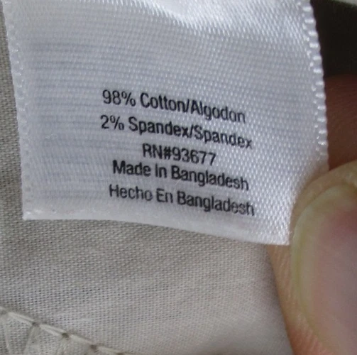 Bermuda A New Approach Feminina 14 Bege Listra de Giz Algemada Elástica Casual - Imagem 3 de 4