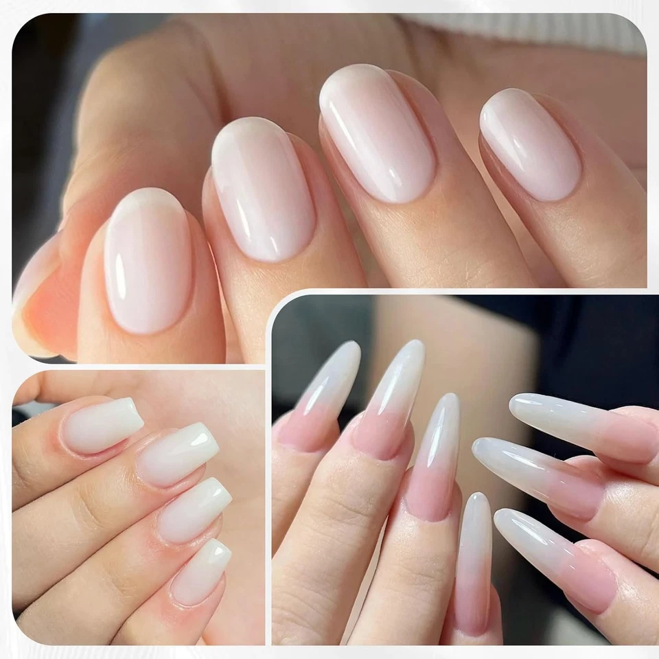 UV Nagellack Milchig Weiß Gel Transparent Jelly Milky White 15ml LED Soak Off Ma - Bild 4 von 4