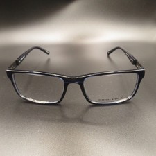 Geoffrey Beene XL G510 NAV Men's Navy Blue Striped Rectangular Eyeglass Frames