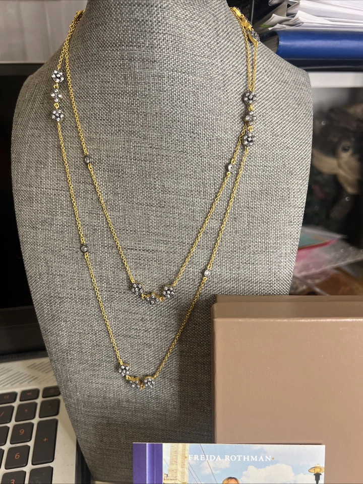 "Hermoso collar de doble envoltura Frieda Rothman 36""! Foto 3 de 4