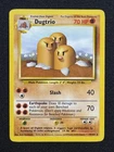 Dugtrio 19/102 Rare - WOTC Base Set  Unlimited 1999 Vintage Pokemon - HP/DMG