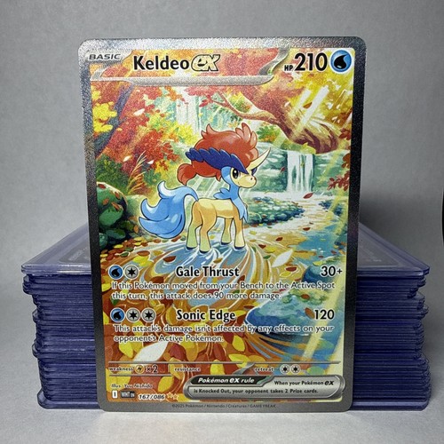 Pokemon TCG Keldeo ex 167/086 Sv: White Flare SIR Full Art Holo EN 210HP