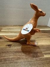 ANKYO Plastic KANGAROO and Baby Joey Toy Figure Cake Topper 6" H x 6" L