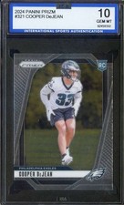 2024 Panini Prizm #321 Cooper DeJean ISA 10 (RC) Eagles *ADT6546