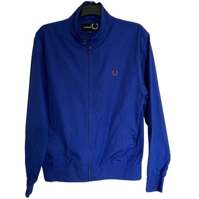 RAF Simons x Fred Perry Herren Übergangsjacke Baumwolle Blau Größe M