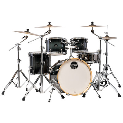 Mapex Armory Series Fusion 5-Pc Shell Pack w/ 20'' Kick - Black Onyx Burst