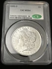 1888 O Morgan Silver Dollar CAC Ms64 Bright