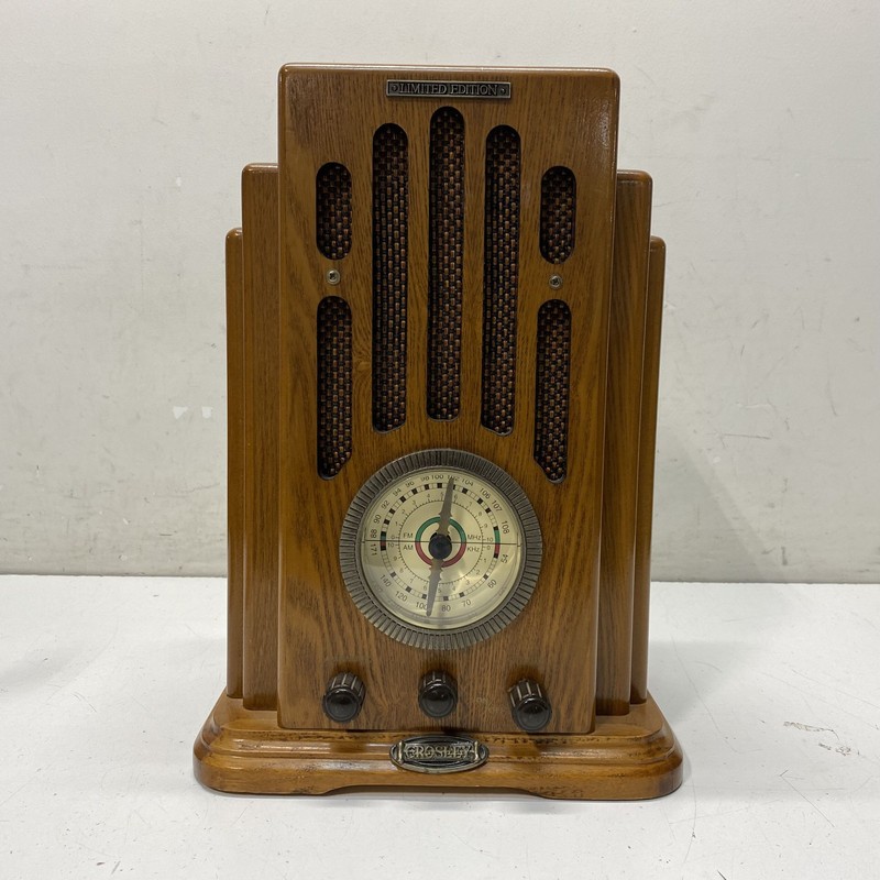 Crosley Clock Radio Empire 1563 Wood Finish Analog Dial Limited Edition