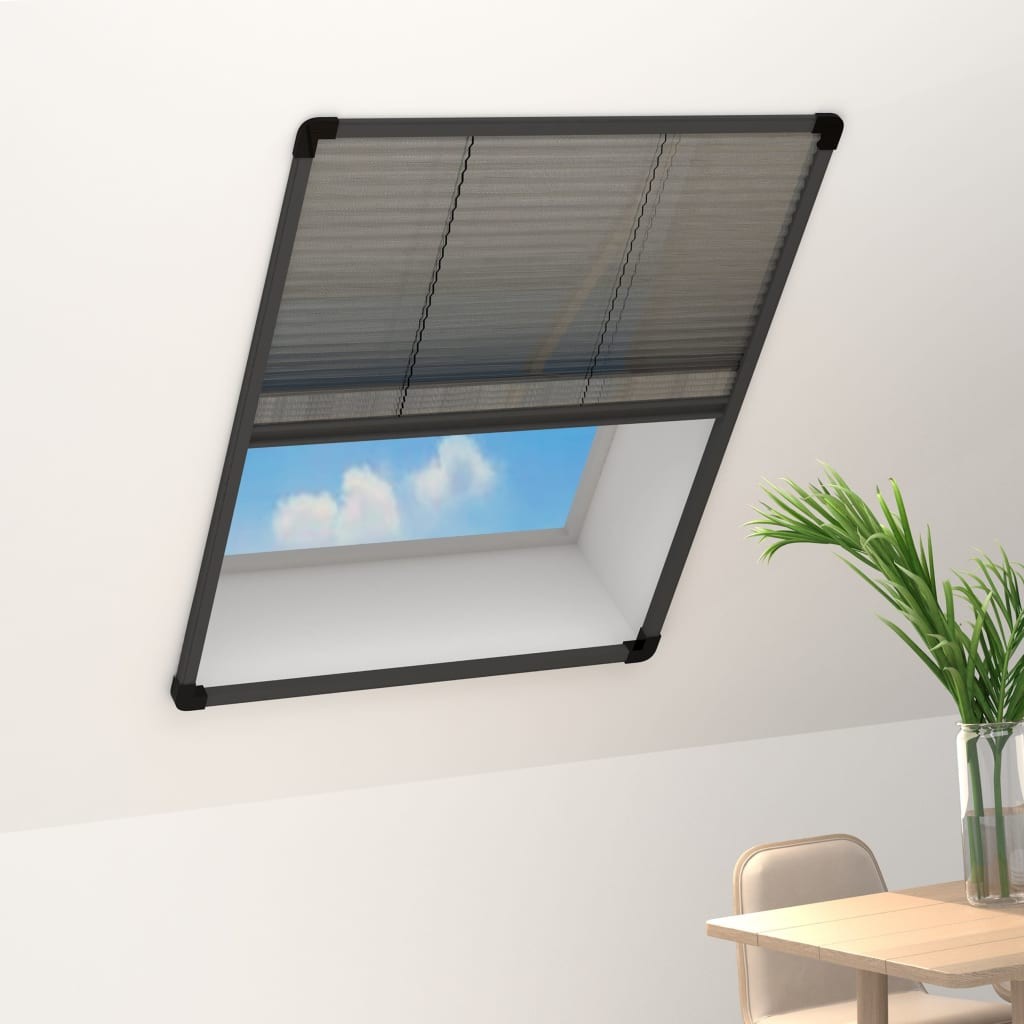 Zanzariera Plissettata Antracite vidaXL 80x100 - Comfort in Casa
