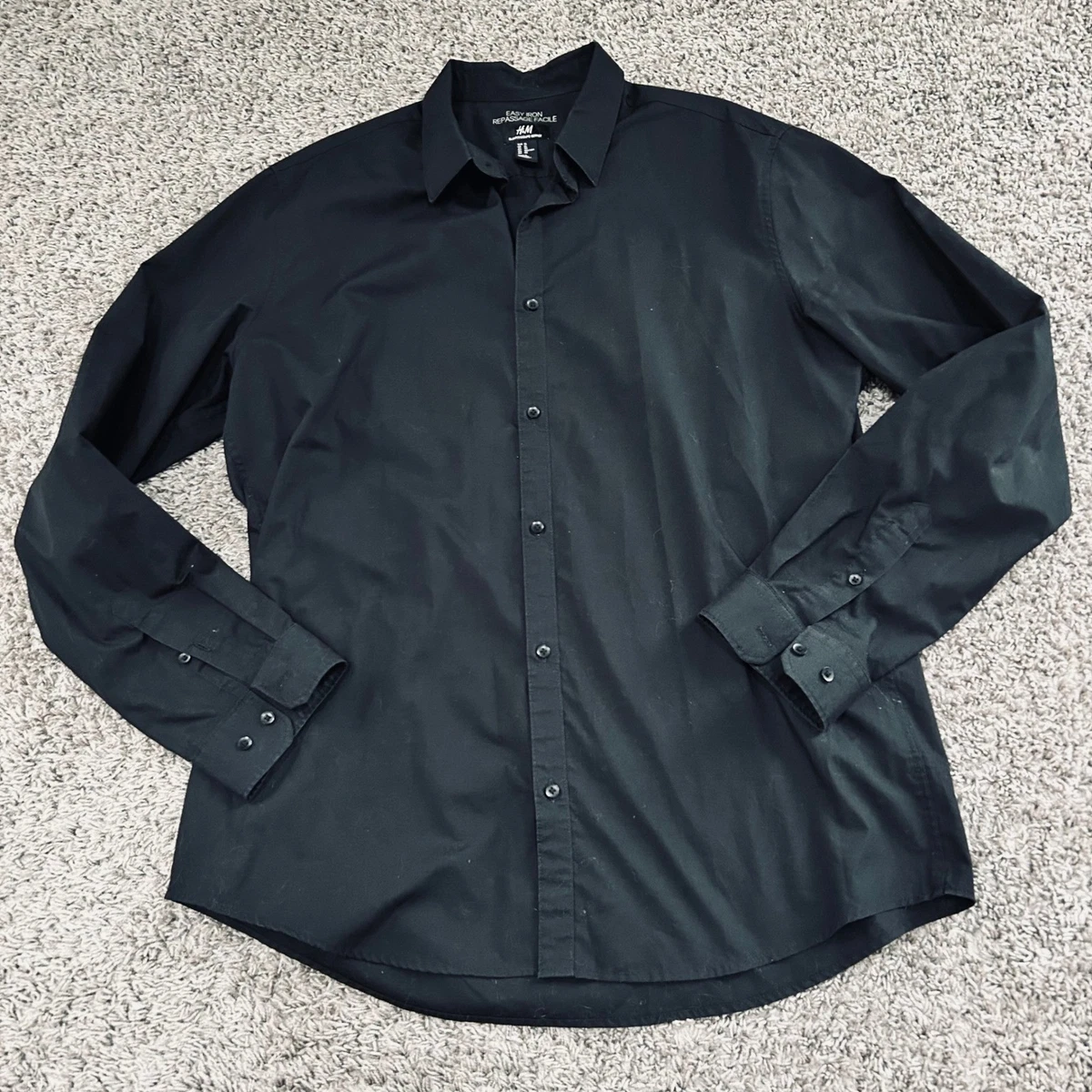 H&M Slim Solid Dress Shirts for Men for sale | eBay