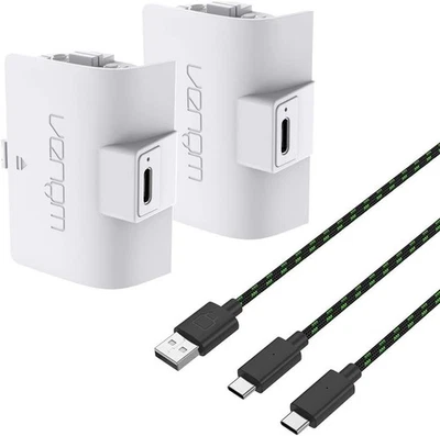 Venom High Capacity 1100mAh Rechargeable Battery Twin Pack - White (Xbox Series - Image 1 of 4