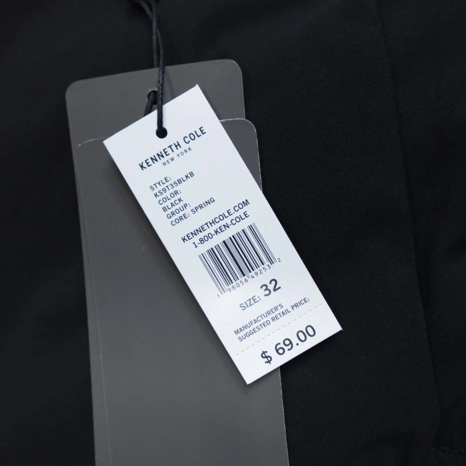 Pantalones Cortos Chinos Kenneth Cole The Tech Nylon Elastizados DWR Ligeros Negros Foto 3 de 4