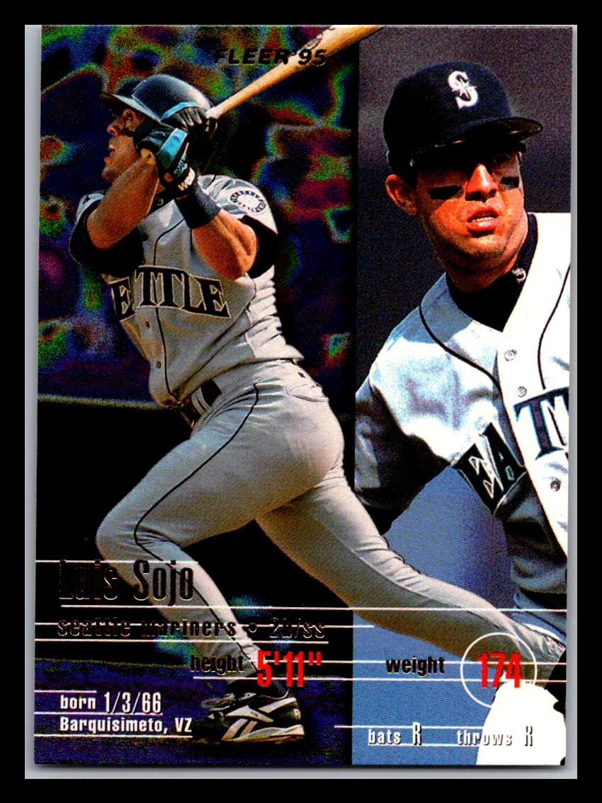 1995 Fleer #277 Luis Sojo Seattle Mariners MLB