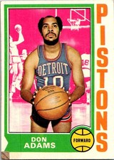 1974-75 Topps #4 Don Adams basketball card 10QQQQ